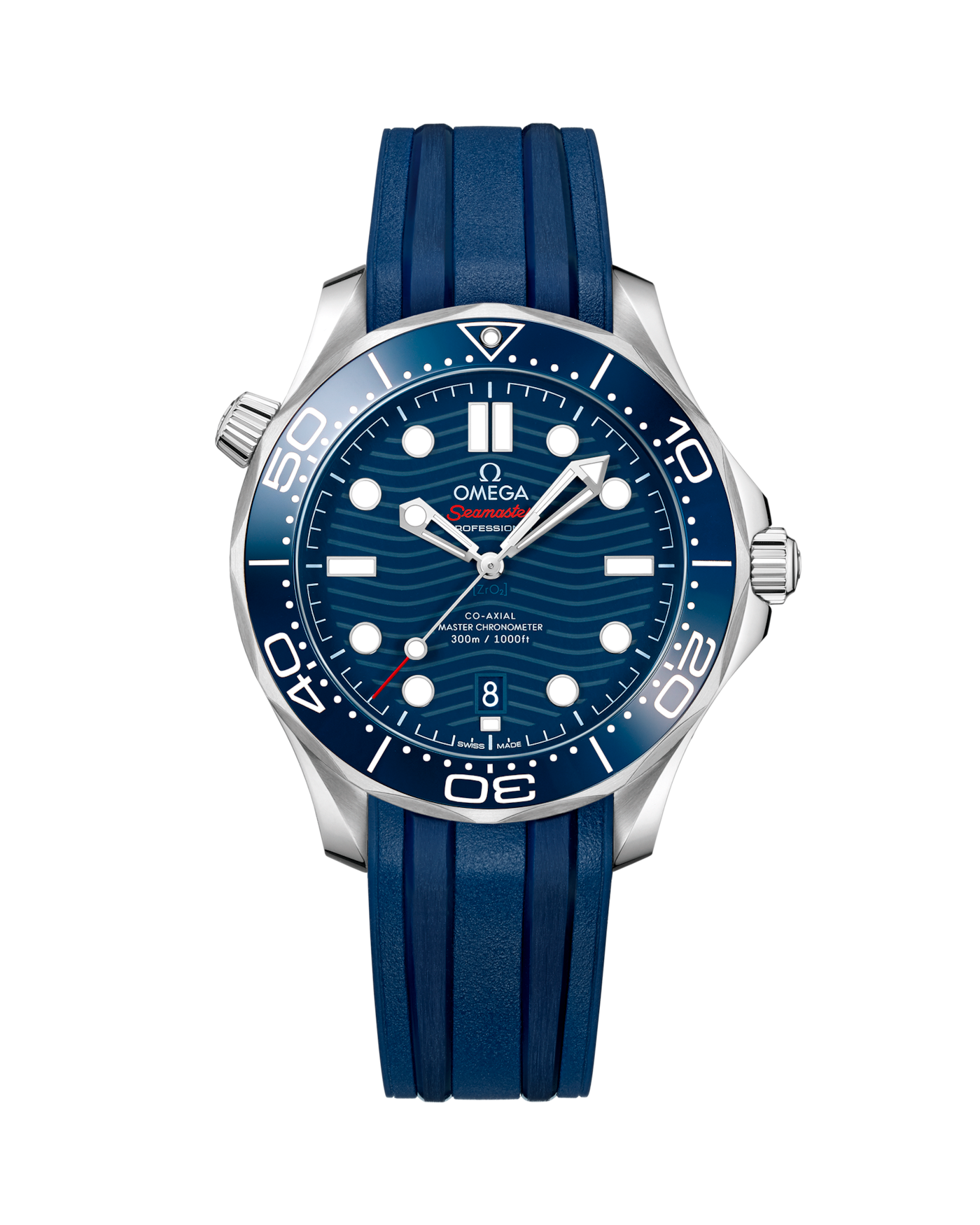 Seamaster Diver 300M (42 mm, aço em bracelete de borracha) +Caixa e Certificado